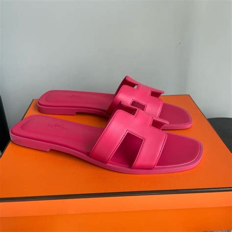 rose vinicunca hermes|HERMES Box Calfskin Oran Sandals 38.5 Rose Vinicunca.